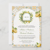 Invitation Code QR de la photo de mariage de carreaux méditer (Devant)
