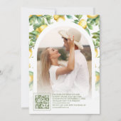 Invitation Code QR de la photo de mariage de carreaux méditer (Dos)