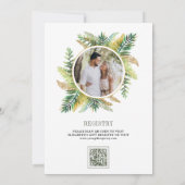 Invitation Code QR de la photo des fougères vertes luxuriante (Dos)