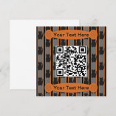 Invitation Code QR de la silhouette de chat drôle et chic pou (Devant / Derrière)