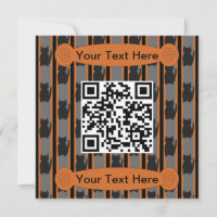 Code QR de la silhouette de chat drôle et chic pou
