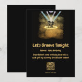 Invitation Code QR de la soirée disco rétro pour l'anniversai (Devant / Derrière)