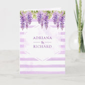 Invitation Code QR de l'arbre floral de glycine violette pour (Devant)