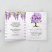 Invitation Code QR de l'arbre floral de glycine violette pour (Intérieur)