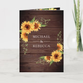 Invitation Code QR de l'arche de mariage avec des tournesols  (Devant)