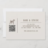Invitation Code QR de l'entreprise de promenade de chiens Bar (Dos)