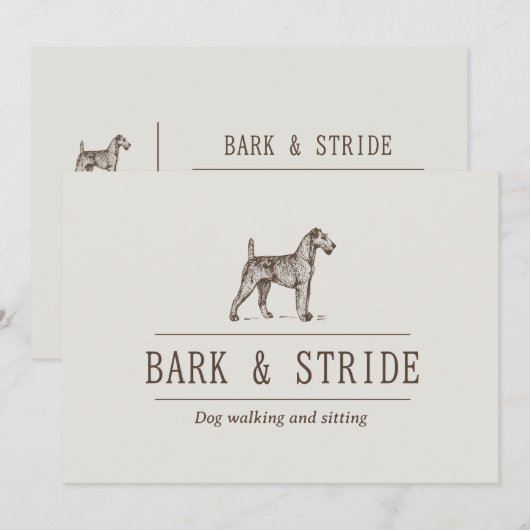 Invitation Code QR de l'entreprise de promenade de chiens Bar (Devant / Derrière)