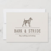 Invitation Code QR de l'entreprise de promenade de chiens Bar (Devant)