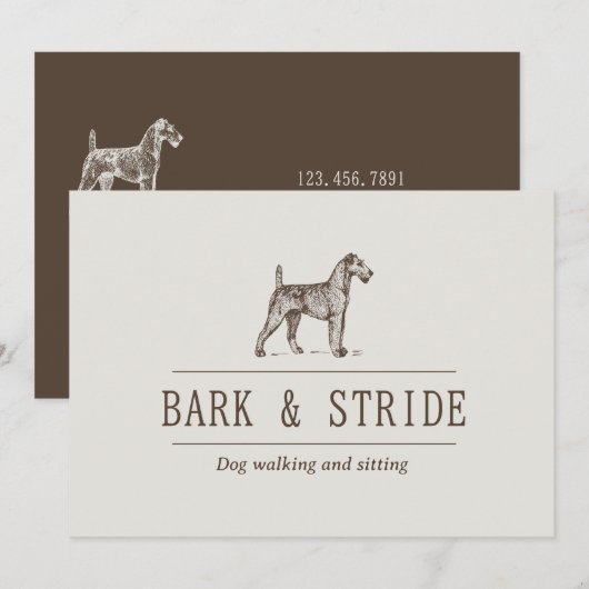 Invitation Code QR de l'entreprise de promenade de chiens Bar (Devant / Derrière)