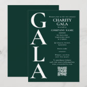 Invitation Code QR de l'événement de collecte de fonds de gal (Devant / Derrière)