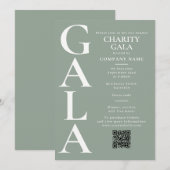 Invitation Code QR de l'événement de collecte de fonds de gal (Devant / Derrière)