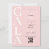 Invitation Code QR de l'événement de collecte de fonds de gal (Devant)