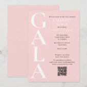 Invitation Code QR de l'événement de collecte de fonds de gal (Devant / Derrière)