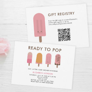 Invitation Code QR de liste de naissance pour une Baby Shower