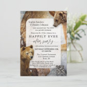 Invitation Code QR de l'ours boho Photo après l'invitation de (Debout devant)