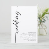 Invitation Code QR de mariage à la calligraphie moderne (Debout devant)