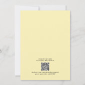 Invitation Code QR de mariage à l'aquarelle élégante citrons (Dos)