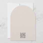 Invitation Code QR de mariage à l'arche de monogramme en ivoi (Dos)