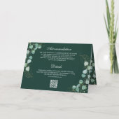 Invitation Code QR de mariage à l'arche d'eucalyptus Photo Em (Dos)