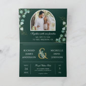 Invitation Code QR de mariage à l'arche d'eucalyptus Photo Em (Intérieur)