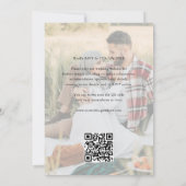Invitation Code QR de mariage à l'écriture cœureuse de photo (Dos)