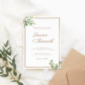 Invitation Code QR de mariage au eucalyptus Taupe Clair
