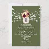 Invitation Code QR de mariage au monogramme boho (Devant)