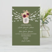 Invitation Code QR de mariage au monogramme boho (Debout devant)