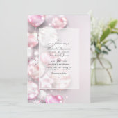 Invitation Code QR de mariage avec ballons roses et or rose R (Debout devant)