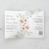 Invitation Code QR de mariage avec collage de photos de fleur (Intérieur)