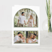 Invitation Code QR de mariage avec collage de photos de fleur (Dos)