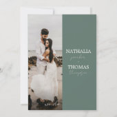 Invitation Code QR de mariage avec typographie moderne et pho (Dos)