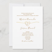 Invitation Code QR de mariage blanc classique (Devant)