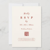Invitation Code QR de mariage bohème aux fleurs sauvages (Dos)