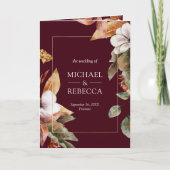 Invitation Code QR de mariage bordeaux pour photo de citrouil (Devant)