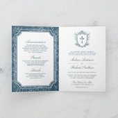 Invitation Code QR de mariage catholique bleu poussiéreux vic (Intérieur)