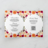 Invitation Code QR de mariage Citrouille Orange Brûlée (Intérieur)