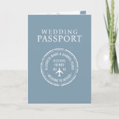 Invitation Code QR de mariage de destination de passeport ble (Devant)