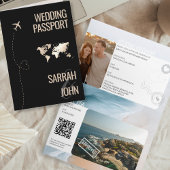 Invitation Code QR de mariage de destination unique moderne