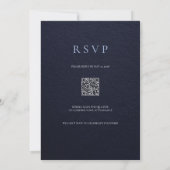 Invitation Code QR de mariage de fleur sauvage de bleuet de N (Dos)