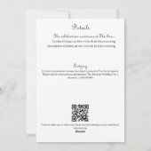 Invitation Code QR de mariage de printemps-été Fleur Brillant (Dos)
