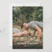 Invitation Code QR de mariage élégant à bordure florale dorée (Devant)