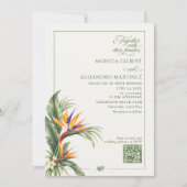 Invitation Code QR de mariage élégant de destination Photo (Devant)