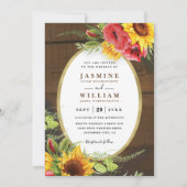 Invitation Code QR de mariage élégant et rustique aux coqueli (Devant)