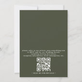 Invitation Code QR de mariage élégant et rustique aux coqueli (Dos)
