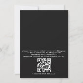 Invitation Code QR de mariage élégant rustique floral jardin (Dos)