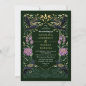 Invitation Code QR de mariage Enchanté Gothique Raven Snapdra (Devant)