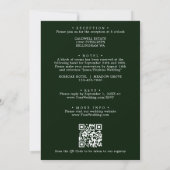 Invitation Code QR de mariage Enchanté Gothique Raven Snapdra (Dos)