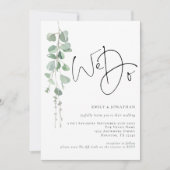 Invitation Code QR de mariage Eucalyptus moderne Nous faisons (Devant)