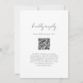Invitation Code QR de mariage Fleur sauvage d'été (Dos)